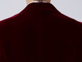 Cargar la imagen en la vista de la galería, Burgundy Velvet 5 Piece Boy's Formal Boys Suits