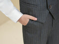 Charger l'image dans la visionneuse de la galerie, Dark Grey Striped Modern 5 Piece Boy's Formal Suits