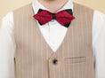 Charger l'image dans la visionneuse de la galerie, Khaki Striped Modern 5 Piece Boy's Formal Suits