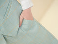 Cargar la imagen en la vista de la galería, Mint Green Plaid Elegant Formal 5 Piece Boys Suits