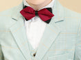 Cargar la imagen en la vista de la galería, Mint Green Plaid Elegant Formal 5 Piece Boys Suits