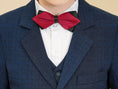 Load image into Gallery viewer, Navy Plaid Elegant Formal 5 Piece Boys Suits