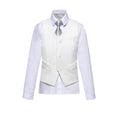 Load image into Gallery viewer, White 3 Buttons Boys Girls Fully Lined Formal Suit Vest