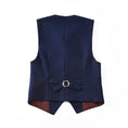 Cargar la imagen en la vista de la galería, Navy 2 Piece Kids Boys' Vest and Pants Dress Suits Set