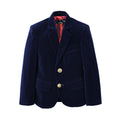 Bild in Galerie-Betrachter laden, Navy Boys Single-Breasted Velvet Blazer