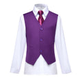 Load image into Gallery viewer, Purple Formal Classic 4 Piece Boy's Formal Suits With Vest+Pants+Shirt+Tie