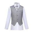 Cargar la imagen en la vista de la galería, Light Grey Formal Classic Suits Set 5 Piece Boys Suits