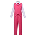 Load image into Gallery viewer, Pink Kid Boys Formal Classic Suits Set 5 Piece Boys Suits