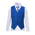 Load image into Gallery viewer, Royal Blue Fit Slim 4 Piece Boy's Formal Suits With Vest+Pants+Shirt+Tie