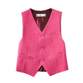 Gallery viewerに画像を読み込む, Pink 3 Piece Kids Boys' Formal Fit Blazer Vest and Pants Dress Suits Set