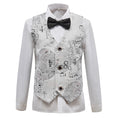 Load image into Gallery viewer, White Unique Patterned Party 5 Piece Boys Suits