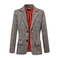 Load image into Gallery viewer, Grey and Brown Plaid Elegant Formal 5 Piece Boys Suits