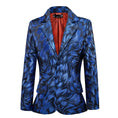 Load image into Gallery viewer, Blue Unique Patterned Party 5 Piece Boys Suits