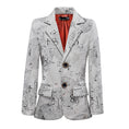 Load image into Gallery viewer, White Unique Patterned Party 5 Piece Boys Suits