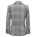 Load image into Gallery viewer, Grey and White Plaid Elegant Formal 5 Piece Boys Suits