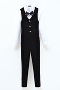 Load image into Gallery viewer, Black Velvet 2 Piece Kids Boys' Vest and Pants Dress Suits Set