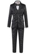 Charger l'image dans la visionneuse de la galerie, Black Unique Patterned Party 5 Piece Boys Suits