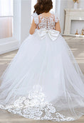 Load image into Gallery viewer, Lace Applique Tulle Flower Girl Dress for Wedding Princess Pageant Party Gown