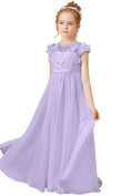 Cargar la imagen en la vista de la galería, Flower Girl Dresses Applique Tulle Pageant Princess Gown