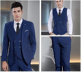Load image into Gallery viewer, Stylish Peak Lapel Double Breasted One Button 3 Piece Men's Suit