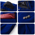 Gallery viewerに画像を読み込む, Royal Blue Velvet 3 Piece Boy's Formal Boys Suits With Jacket Vest Pants