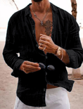Load image into Gallery viewer, Men's Linen Shirt Summer Shirt Beach Shirt Spring & Summer Hawaiian Holiday Casual Shirt