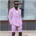 Load image into Gallery viewer, Linen Casual Slim Fit Cotton Men Blazer & Shorts Suits