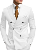 Charger l'image dans la visionneuse de la galerie, Double Breasted Peak Lapel 2 Piece Mens Slim Fit Suit