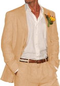 Charger l'image dans la visionneuse de la galerie, Summer Casual Beach Wedding 2 Piece Linen Men Suits