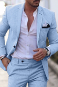 Charger l'image dans la visionneuse de la galerie, Men's Linen Suits Summer Beach Wedding Suits 2 Piece Suits Tailored Fit 2025