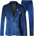 Load image into Gallery viewer, Velvet One Button Tuxedo 2 Piece Men Suits