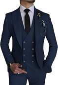 Load image into Gallery viewer, Stylish Peak Lapel Double Breasted One Button 3 Piece Men's Suit