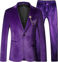 Load image into Gallery viewer, Velvet One Button Tuxedo 2 Piece Men Suits