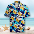 Load image into Gallery viewer, Floral Casual Men's Shirt Holiday Summer Turndown Short Sleeve Shirt