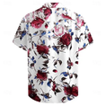 Load image into Gallery viewer, Floral Casual Men's Shirt Holiday Summer Turndown Short Sleeve Shirt