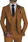 Load image into Gallery viewer, Stylish Peak Lapel Double Breasted One Button 3 Piece Men's Suit