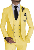 Load image into Gallery viewer, Stylish Peak Lapel Double Breasted One Button 3 Piece Men's Suit
