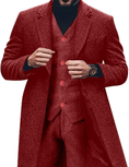 Load image into Gallery viewer, Retro Tweed Herringbone Long Blazer 3 Pieces Mens Suits 3690