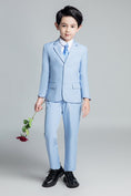 Load image into Gallery viewer, Light Blue Kid Boys Classic 5 Piece Boys Suits