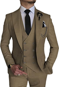 Load image into Gallery viewer, Stylish Peak Lapel Double Breasted One Button 3 Piece Men's Suit