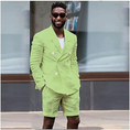Load image into Gallery viewer, Linen Casual Slim Fit Cotton Men Blazer & Shorts Suits