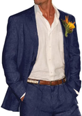 Charger l'image dans la visionneuse de la galerie, Summer Casual Beach Wedding 2 Piece Linen Men Suits