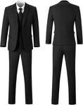 Charger l'image dans la visionneuse de la galerie, Retro Tweed Herringbone Slim Fit Notch Lapel Tuxedos Set Prom 3 Piece Men's Suit