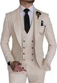 Load image into Gallery viewer, Stylish Peak Lapel Double Breasted One Button 3 Piece Men's Suit