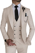 Load image into Gallery viewer, Stylish Peak Lapel Double Breasted One Button 3 Piece Men's Suit