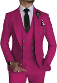 Load image into Gallery viewer, Stylish Peak Lapel Double Breasted One Button 3 Piece Men's Suit