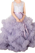 Load image into Gallery viewer, Flower Girl Dresses for Wedding Lace Puffy Pleated Tulle Pageant Princess Gown