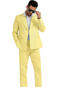 Bild in Galerie-Betrachter laden, Seersucker Striped Double Breasted Blazer Pants 2 Piece Men's Summer Suit