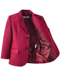 Cargar la imagen en la vista de la galería, Burgundy 3 Piece Kids Boys' Formal Blazer Vest and Pants Dress Suits Set