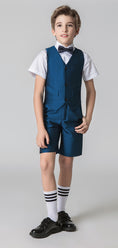 Load image into Gallery viewer, Blue Outfit Summer 4 Piece Kids Boys Suit